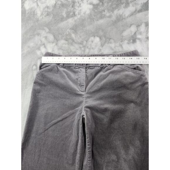 Charter Club Allison Fit Full Length Corduroy Pants Size 8P Gray Straight Leg - Picture 8 of 12